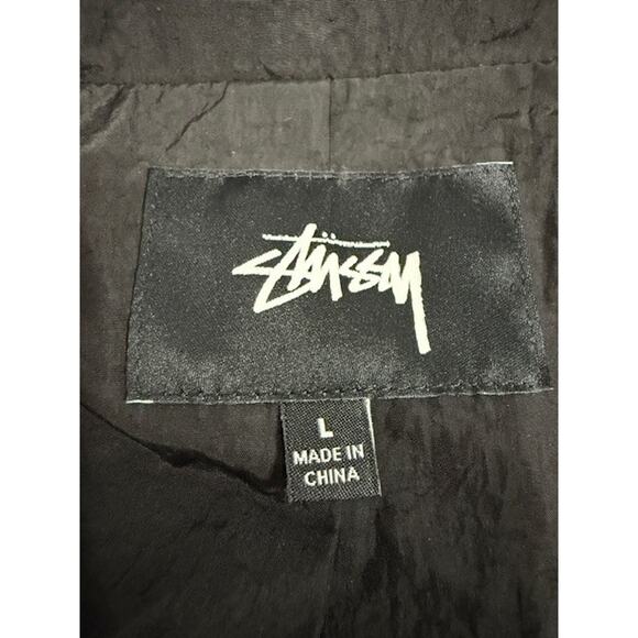 Stussy Long Nylon 2-Button Front Closure Lightweight Windbreaker Coat - Size L - Picture 9 of 16